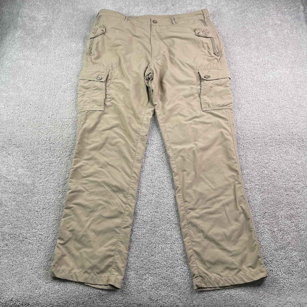 Clothing Arts Pants Mens 34x32 Tan Khaki P Cubed Cargo Utility Hiking Nylon